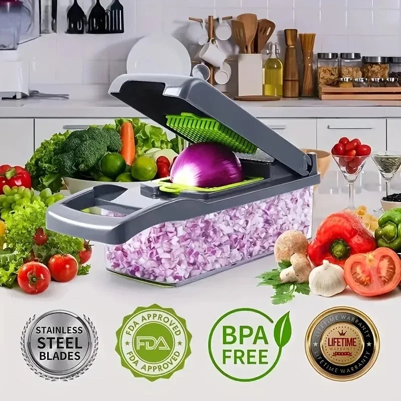 Coupe-lĂ©gumes 12 en 1 : Simplifiez Votre Cuisine ! đ