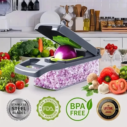 Coupe-légumes 12 en 1 : Simplifiez Votre Cuisine ! 🍅
